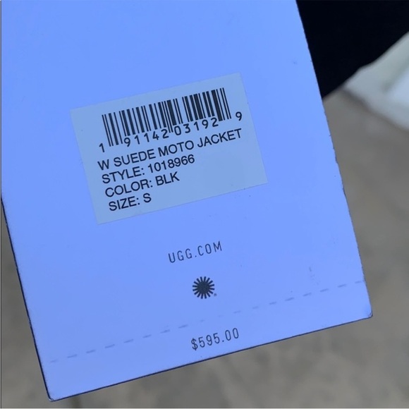 UGG Women's New Black Suede Moto Jacket Size S - Picture 4 of 6